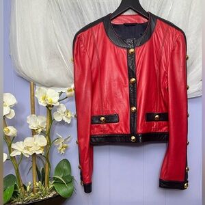 Escada leather jacket